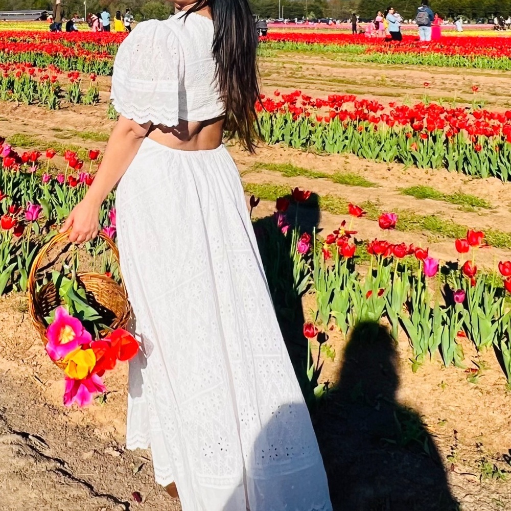 Nordstrom White A-Line Skirt